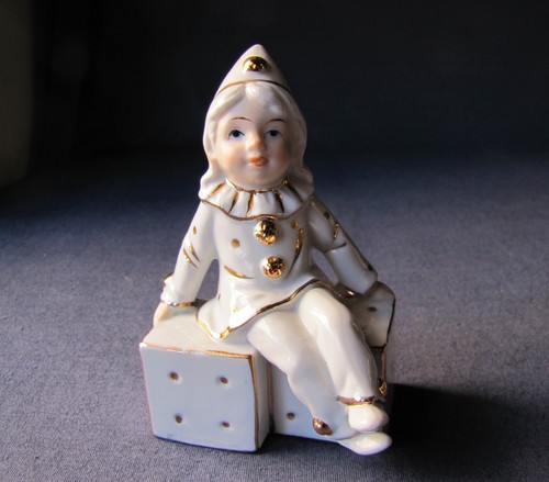 Figurine pierrot colombine - figurine,