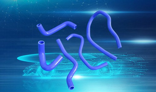 Blue silicone hose for - , renault