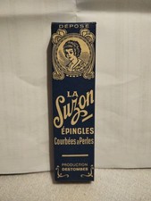 Boite neuve LA SUZON Épingles courbées à perles. Ancienne boîte vintage 