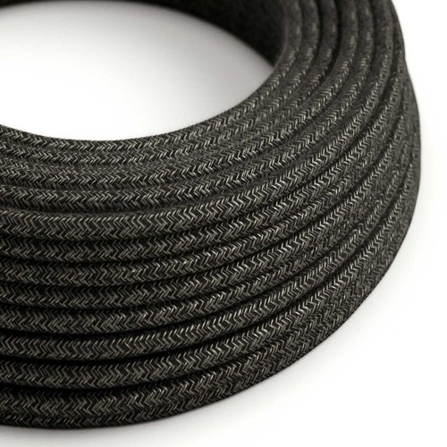 Câble textile rond lin - ,