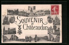 CPA Chateaudun, verschiedene Stadt- et vues de bâtiments divers 
