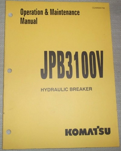 Komatsu jpb3100v manuel - komatsu,