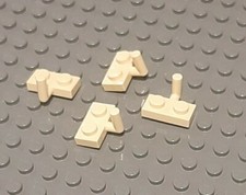4 x Lego Tan 2x1 plaque modifiée avec bras de barre (4623b) - pièces détachées (Qté:4)