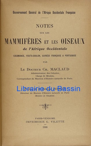 Notes sur les mammifères
