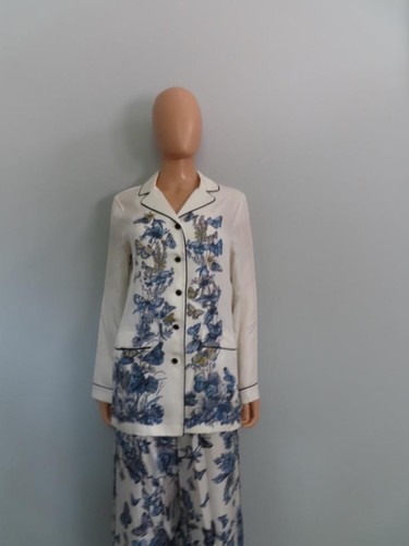 Christian dior white blue silk - christian,
