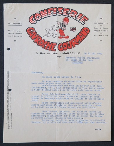 Facture marseille 1949 - facture,