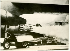 USA, Seattle, 1947, essai sur XB-47, avion à réaction 18 moteurs Vintage silver 