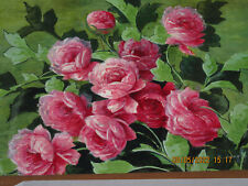 TABLEAU HUILE SUR TOILE ROSES