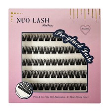 Kit D'Extension De Cils Auto-Adhésifs Pré-Collés À Presser, Grappe Individuelle,