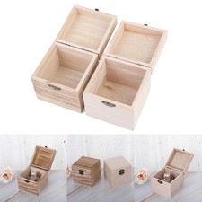 Boîte de rangement de bureau en bois naturel organisateur de bijoux élégant e