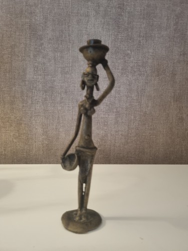 Statue femme africaine cuivre - statue,
