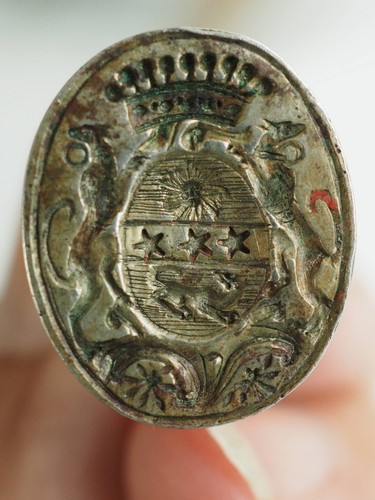 Sceau pouce ancien argent - sceau,