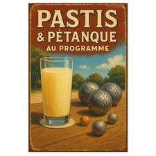 Plaque métal pastis et