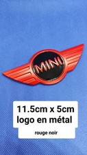 Logo Mini Cooper Métal 115 x 50mm Rouge Noir Grille Capot Emblème avant Arrière