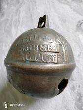 Rare et ancien gros grelot poste cheval  diligence en bronze,DUBOIS ROBERT AUPUY