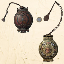 Lot de deux boitiers ottoman XVIII XIX à betél chaud méches superbe pièce