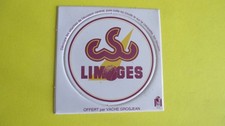 écusson adhésif  vintage CSP basket ball Limoges Vache Grosjean 6 cm diamètre