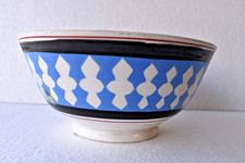 Ancien Bleu Blanc Maure Motif
