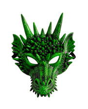 Vert Dragon Masque Adulte Demi Visage Halloween Lézard Costume Fête Monde Livre