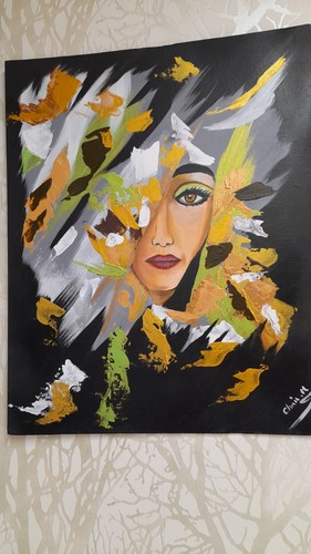 Tableau toile peinte acrylique - toile,