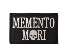 Ecusson/patch Memento Mori Blanc velcro - Livraison gratuite