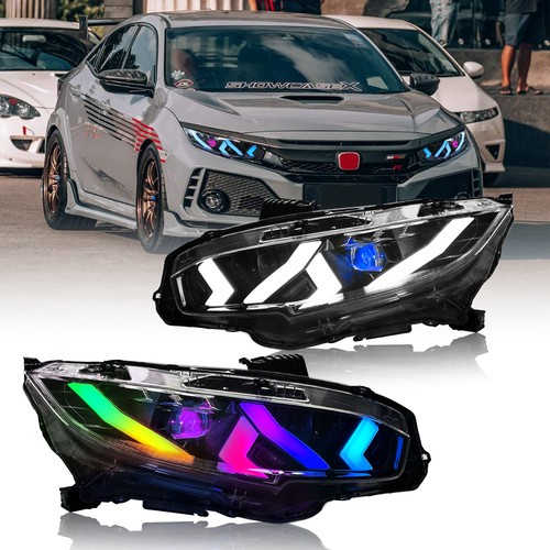 2xrgb led headlights for honda - led,