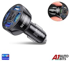 Rapide Voiture Chargeur QC 3.0 Universal Prise Adaptateur 4 Port USB Ambient LED