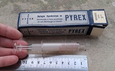 Ancienne Seringue Hypodermique 3 cc PYREX en verre instruments chirurgie