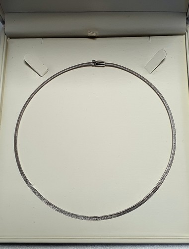 Collier blanc 18k mailles - collier,