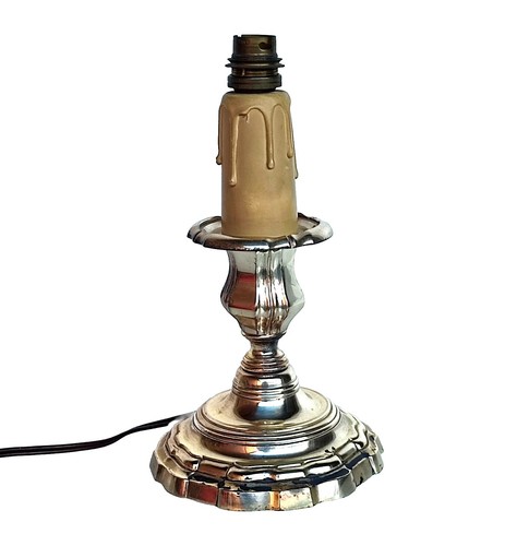 Pied lampe bronze argenté - lampe,
