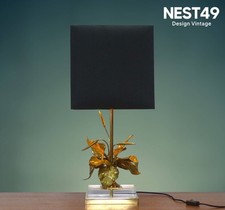 Lampe feuillage laiton doré