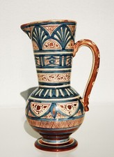 Superbe pichet faïence lustrée de Gaston Bruneau Balon à Blois