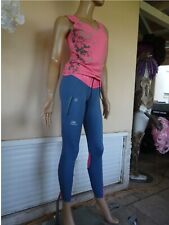 KALENJI /ONEIL ENSEMBLE DE SPORT DETENTE LEGGING +TEE SHIRT GRIS / CORAIL T S 36