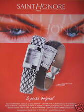 PUBLICITÉ PAPIER 2000 MONTRE SAINT HONORÉ COLLECTION OPHELIA - ADVERTISING 