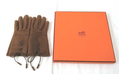 Gants hermes cuir daim - hermes, à