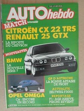 AUTO HEBDO N°536 20/8/1986