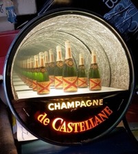 très originale publicité lumineuse Champagne de Castellane années vers 1955/1960