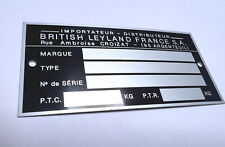 Plaque constructeur BRITISH LEYLAND