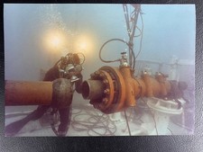 Photo originale scaphandrier Comex #1 Connection pipe line / plongée profonde