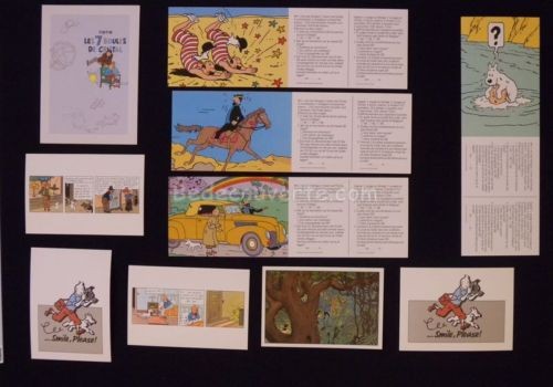 Lot cartes postales herge - lot,