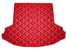 Matelassé Cuir éco ROUGE Tapis coffre pour Mazda 6 III GJ break 2012-...