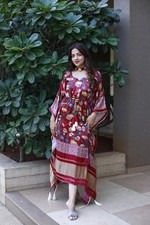 Robe Maxi Kaftan En Soie Gaji