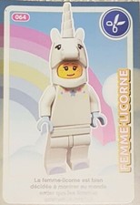 Crée Ton Monde Carte Lego 2018 Auchan N°64 Femme Licorne