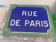 ANCIENNE PLAQUE RUE DE PARIS