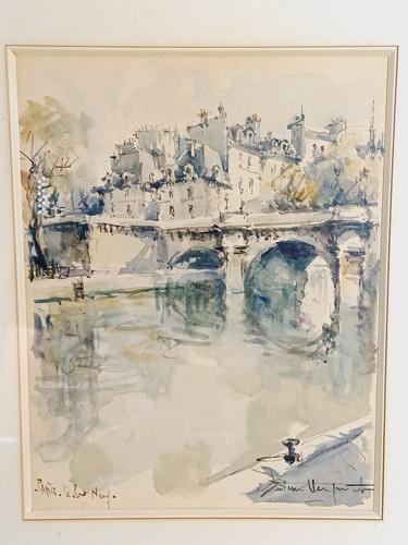 Aquarelle pont neuf paris - aquarelle, du
