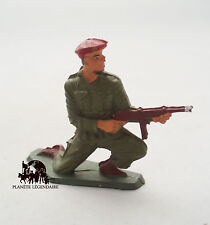 Figurine Vintage soldat Starlux Bérét Rouge Para Parachutiste au feu figure