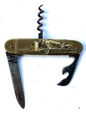 COUTEAU FIGURATIF COURSOLLE EMOUTURE FORGE KNIFE COLTELLO MESSER TIRE BOUCHON