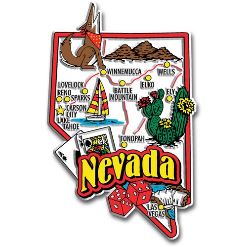 Nevada jumbo state magnet - jumbo,