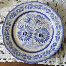 Ancienne Assiette de collection faïence bleue Signée HB Henriot Quimper France
