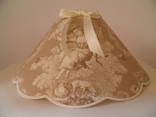 Abat jour festonné - toile, de